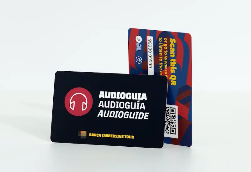 card-audioguida di Nubart per il tour immersivo del nuovo Museo del FC Barcelona
