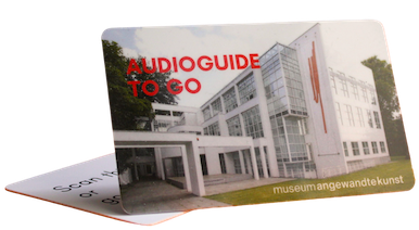 A Nubart audioguide card to go