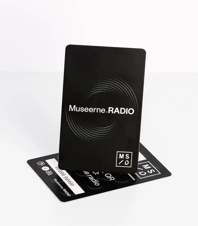 Tarjeta de audioguía del Museo Koge