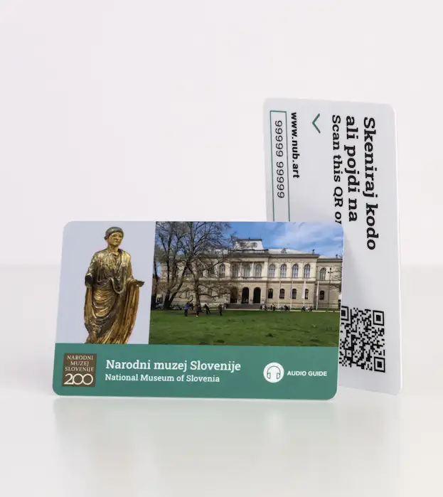 Card dell'audioguida del Museo Nazionale della Slovenia