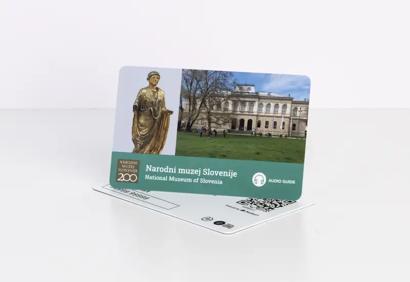 Card dell'audioguida del Museo Nazionale della Slovenia