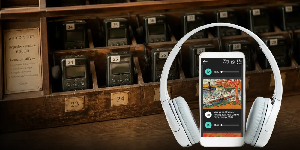 Non-transferable QR card restoring revenue share economics for museum audio guides