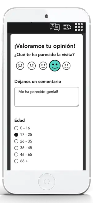 formulario de feedback de las audioguías Nubart