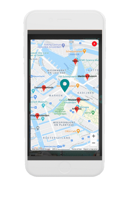 Nubart's maps feature