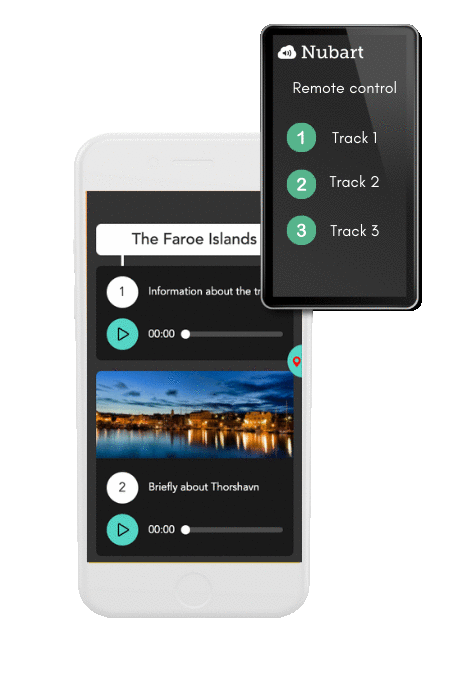 Nubart's audiguides per remote control