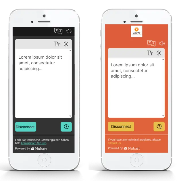Examples of Nubart TRANSLATE's custom layouts