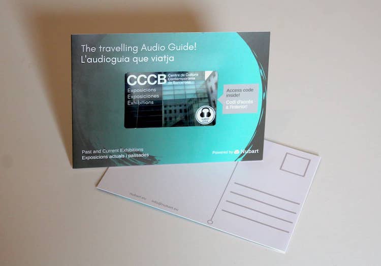 Prototype of Nubart's audioguide postcard