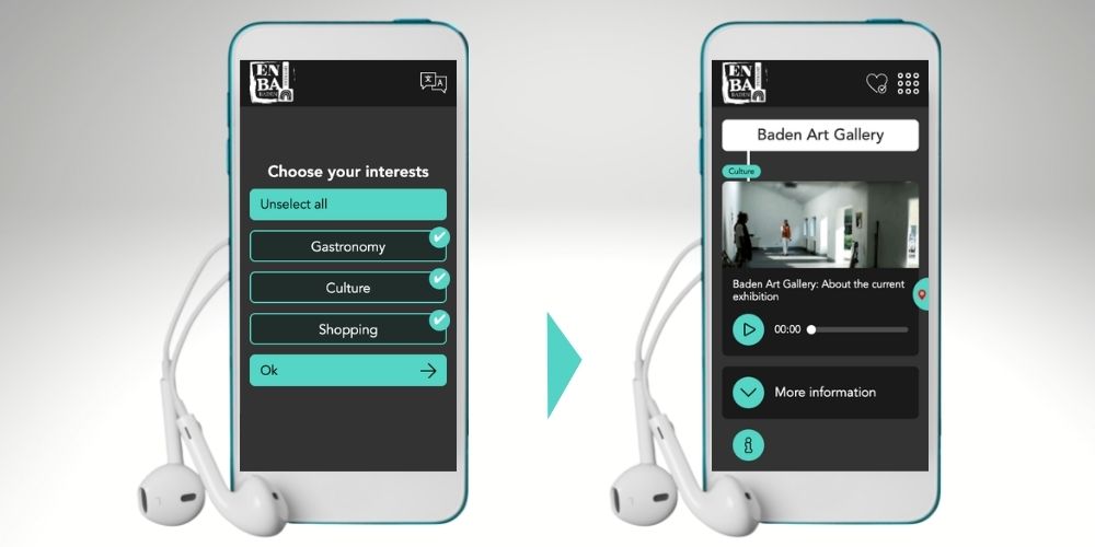 Nubart audioguide for the city of Baden, Austria