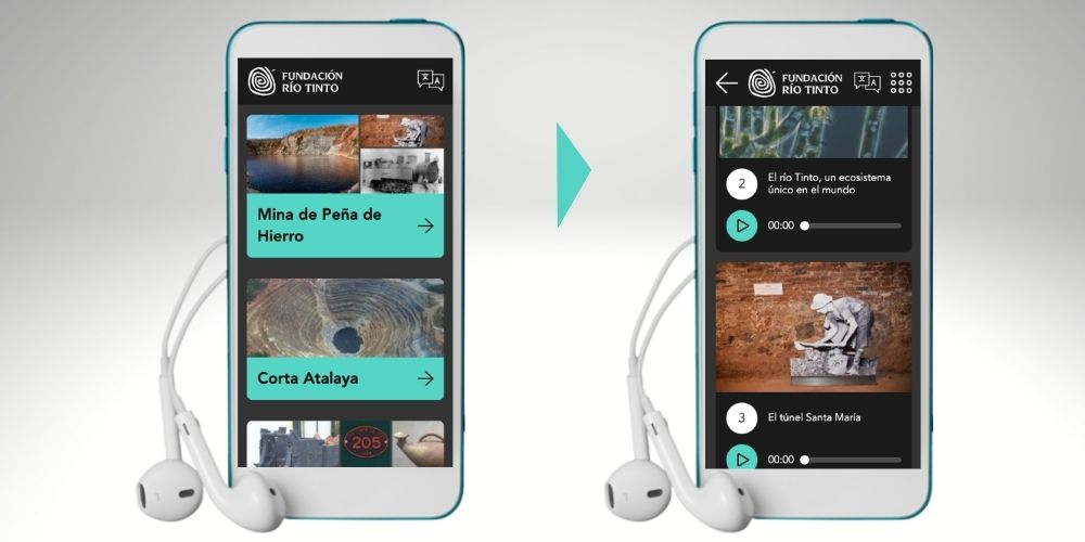 Audioguide by Nubart for the Riotinto Foundation museum in Huelva