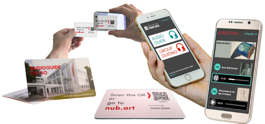 דוגמה לכרטיס מדריך שמע של Nubart